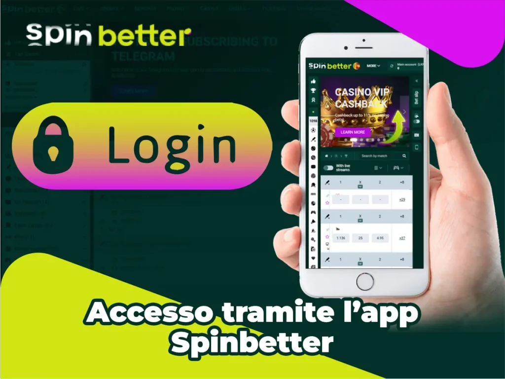 Accesso dall'app mobile