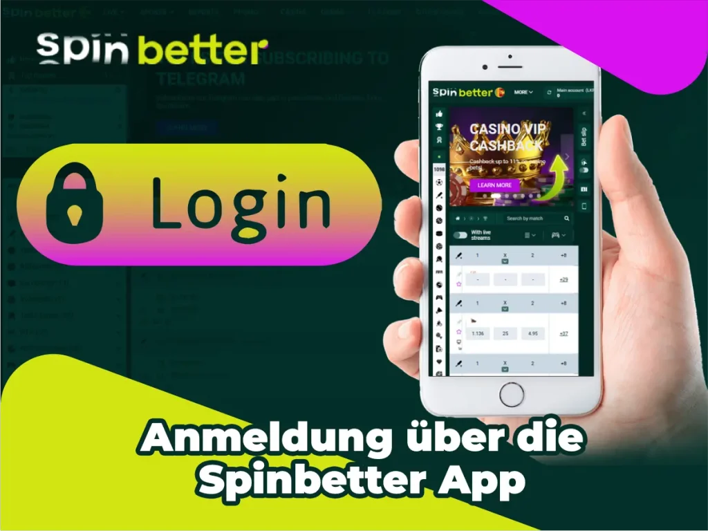 Anmeldung über die App