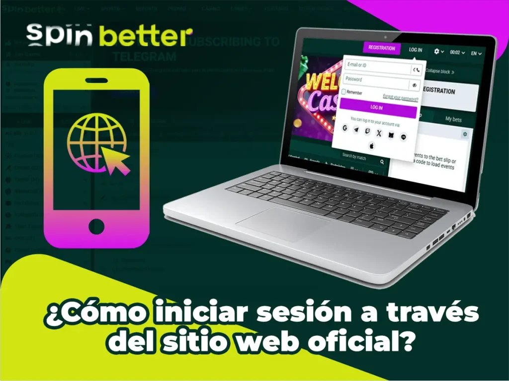 ¿Cómo entrar en la página oficial de Spinbetter?