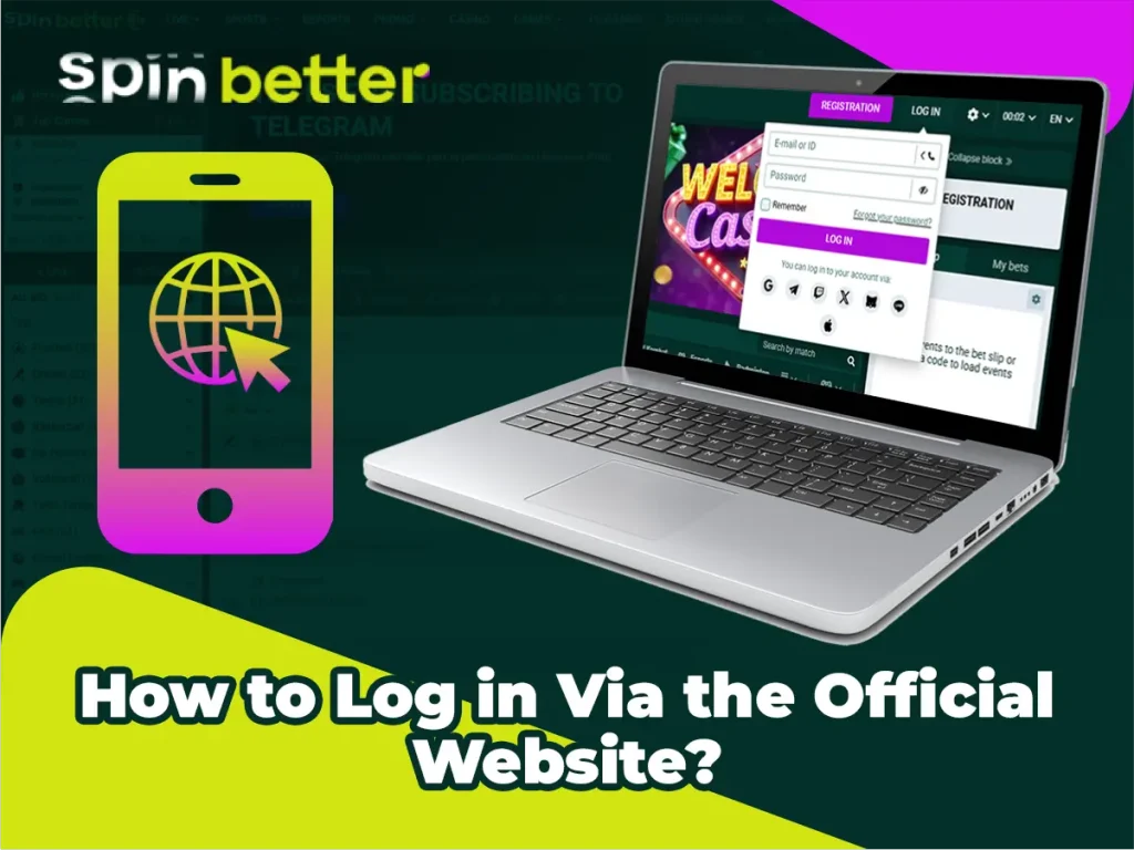 Log in Via the Official Website