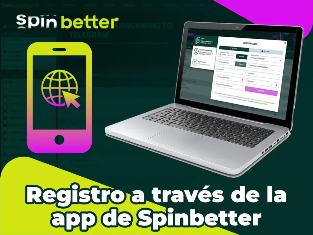 Inscripción a través de la Spinbetter App