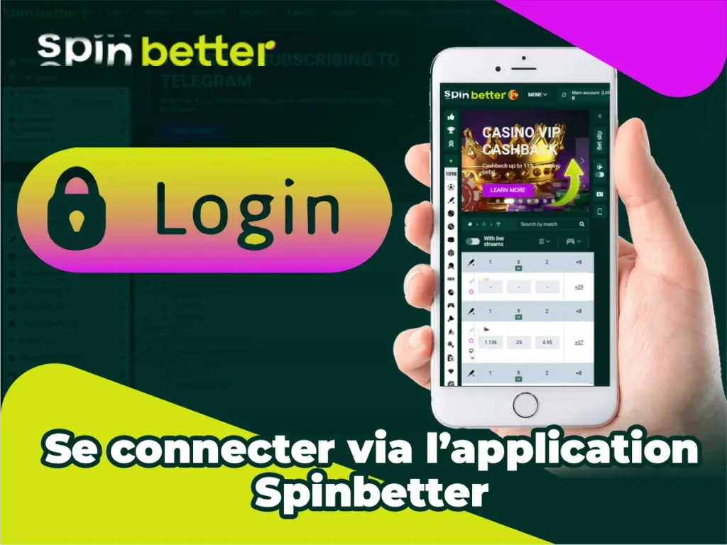 Se connecter via l’application